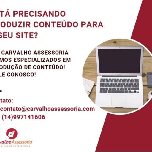 Comprar o produto de Produção de Conteúdo em A Classificar pela empresa Carvalho Assessoria em Bauru, SP por Solutudo