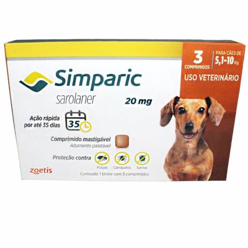 Comprar o produto de Simparic 5 a 10 em Outros pela empresa Perdigueiro Clínica Veterinária e Petshop em Ourinhos, SP por Solutudo