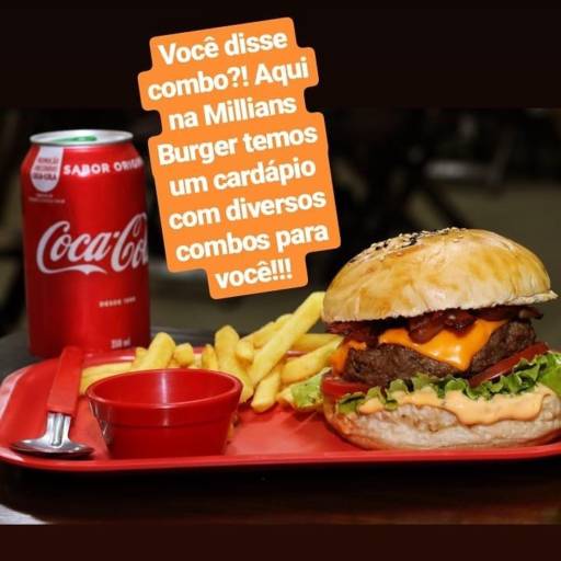 Comprar o produto de Combo Burger Americano  em A Classificar pela empresa Millians Burger em Santa Cruz do Rio Pardo, SP por Solutudo