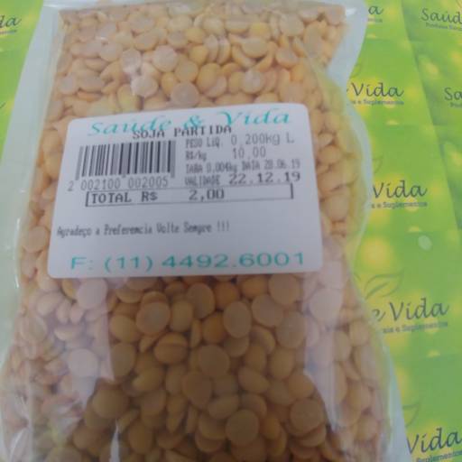 Soja partida  por Saúde e Vida