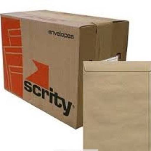 Comprar o produto de Envelope Saco Pardo A4  - SKN 34 - caixa  com 250 un. - Scrity em Fichários e Pastas pela empresa Bauru Office Papelaria em Bauru, SP por Solutudo