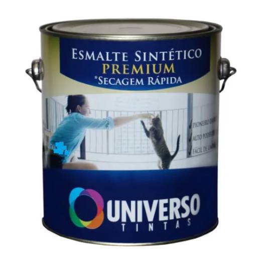 Esmalte Sintético Premium  Preto Fosco 225ml Universo Tintas em Boituva, SP por Solução Materiais e Equipamentos