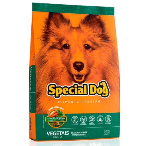 Ração Special dog vegetal 15 kg - Premium 23% de proteína