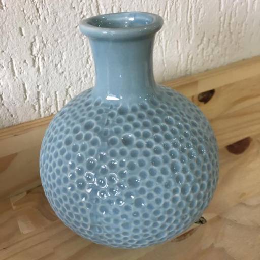 Vaso Cerâmica Azul por Casa Renove Decoracoes