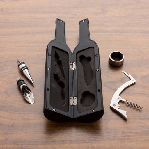 12384 Kit Vinho Garrafa 4 peças em São José do Rio Preto, SP por Public Gráfica e Brindes