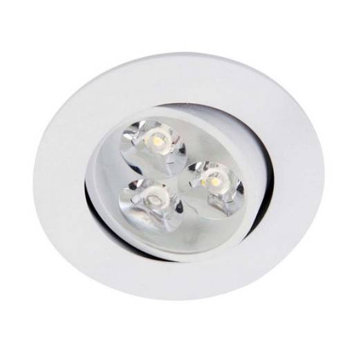 Spot Led redondo embutir branco 3W bivolt por Grupo Alfa