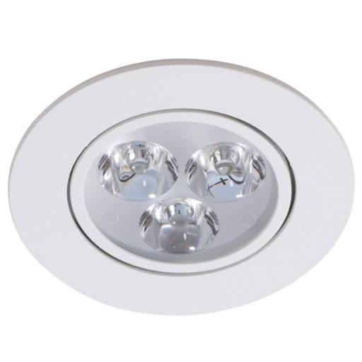 Spot Led redondo embutir branco 3W bivolt por Grupo Alfa
