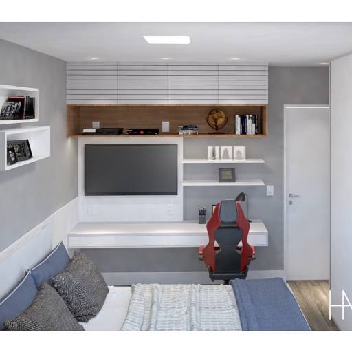 Quarto V - AP01 | Curitiba em Curitiba, PR por Holz Arquitetura