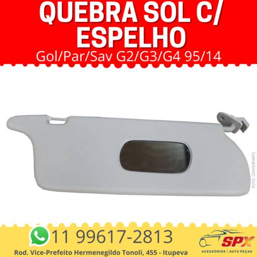 Quebra Sol Gol/Par/Sav G2/G3/G4 95/14 c/ Espelho em Itupeva, SP por Spx Acessórios e Autopeças