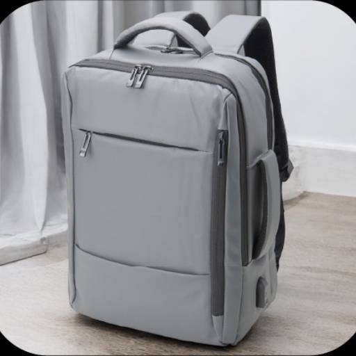 Mochila em Couro Sintético USB 23 Litros