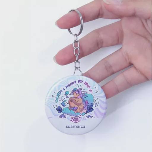 Espelho Chaveiro Personalizado em São José do Rio Preto, SP por Public Gráfica e Brindes