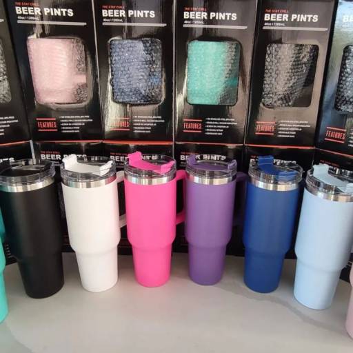Copo Térmico Com Tampa e Canudo Gigante 1.200ML Cor Sortida Para Academia em Bauru, SP por Toner e Cartuchos Dalmeida Distribuidora
