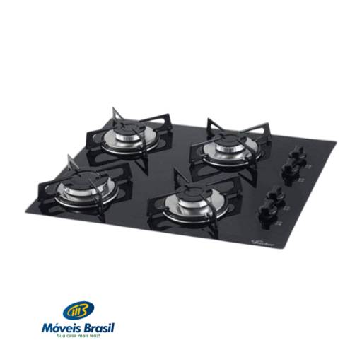 Fogão Fischer Cooktop Vidro 4 Bocas por Móveis Brasil