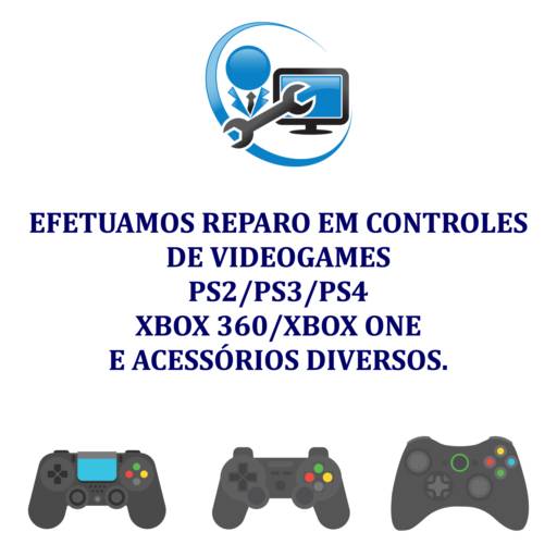 Reparo Controle e Acessórios Vídeo Games em Foz do Iguaçu, PR por CMS Tech Soluções - Assistência Técnica