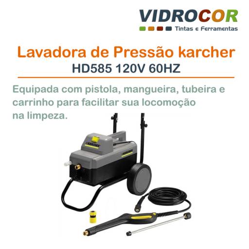Comprar o produto de Lavadora de Pressão Karcher em Máquinas pela empresa Vidrocor Tintas - Barra Bonita em Barra Bonita, SP por Solutudo