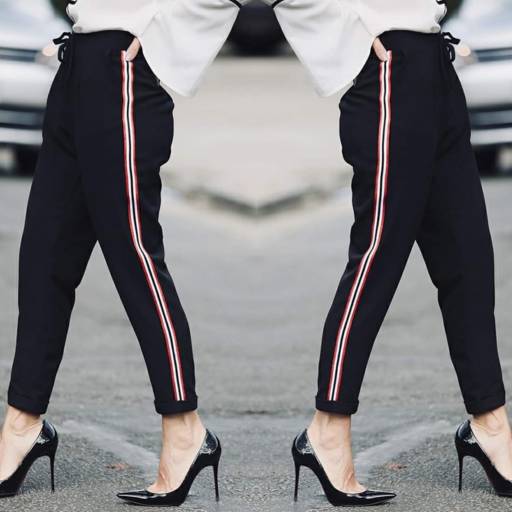 Calça de Bengaline c/ Listras Lateral (Semelhante a essa Disponível no Tamanho: 48). em Bauru, SP por Blessing Store 