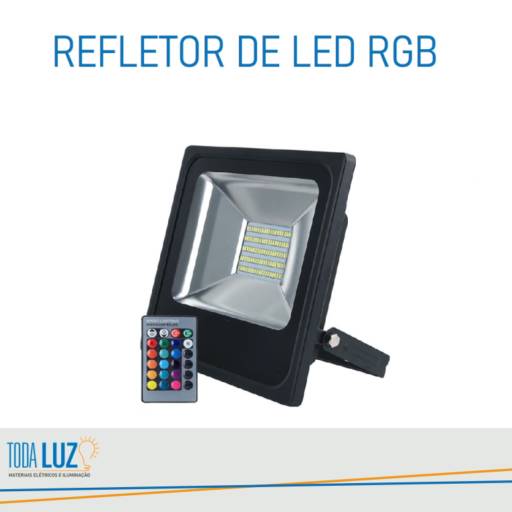 Refletor de LED RGB por Toda Luz Materiais Elétricos e Iluminação