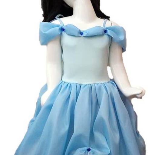Comprar o produto de 2943 - Princesa azul infantil (4 a 10) em Fantasia Infantil Feminina pela empresa Fantasia & Folia em Tietê, SP por Solutudo