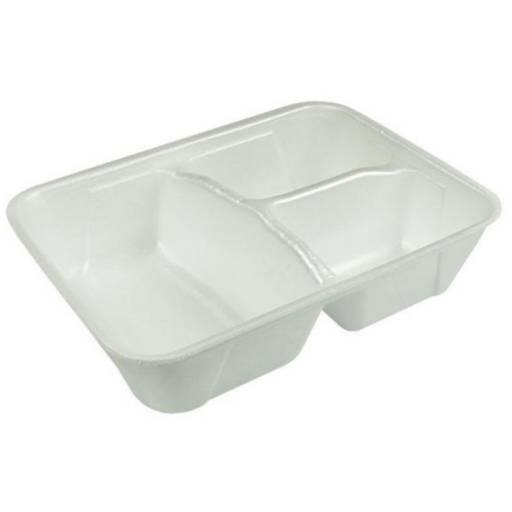 Bandeja Térmica 90 Funda 3 Divisórias 900 ml de Isopor por unid.