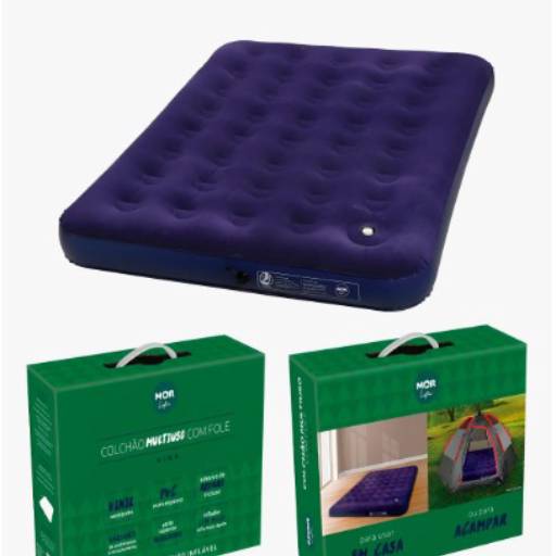 COLCHAO INFLAVEL CASAL C/ FOLE - MOR