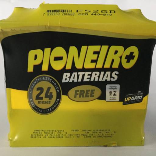 Comprar o produto de Bateria Pioneiro 52AH em Baterias pela empresa Casa das Baterias em Foz do Iguaçu, PR por Solutudo