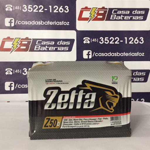 Bateria Zetta Z50D em Foz do Iguaçu, PR por Casa das Baterias