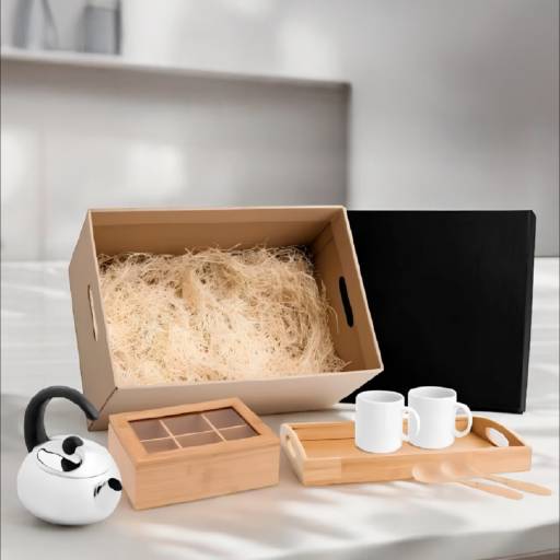Kit para Chá em Bambu
