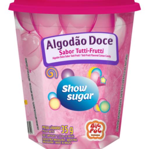 ALGODÃO DOCE SABOR TUTTI-FRUTTI BIG POC