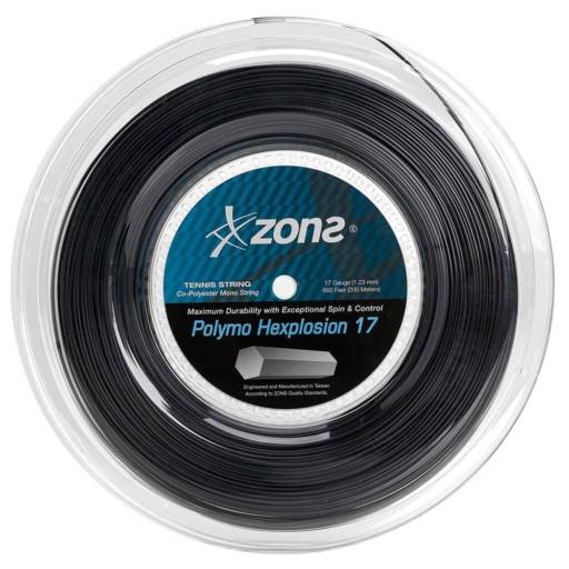 Corda Zons Hexplosion 17L 1.23mm Preta - Unidade em Atibaia, SP por Léo Tennis Atibaia - Aula de Tênis, Beach Tênis e Locação de Quadra de Tênis