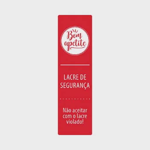 Lacre de Segurança Adesivo Delivery 2X7cm Vermelho 500un | Cromus