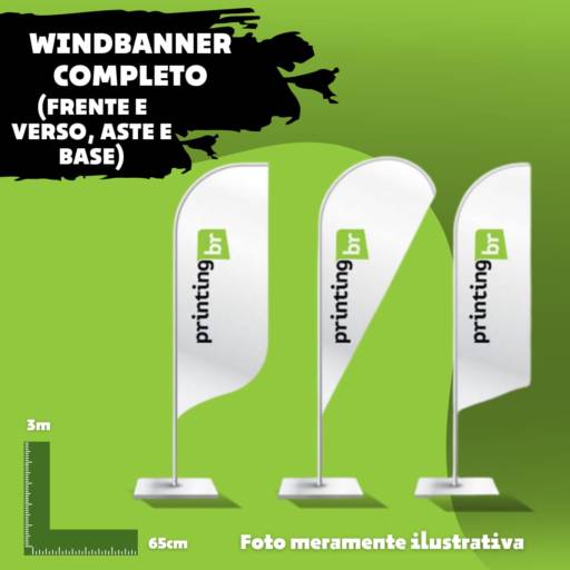 Comprar o produto de Windbanner 0,65x3,00 em Windbanner - Wind Flag pela empresa Gráfica BR Printing - Banners, Placas, Adesivos, Outdoors e Impressos em Geral em Atibaia, SP por Solutudo
