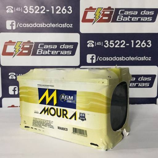 Bateria Moura MA80CD em Foz do Iguaçu, PR por Casa das Baterias