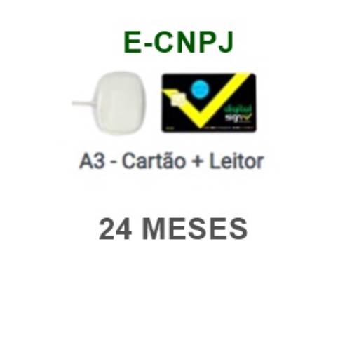 Comprar o produto de E-CNPJ | A3 CARTÃO + LEITOR | 24 MESES em Certificado Digital pela empresa Acerte Certificação Digital em Aracaju, SE por Solutudo