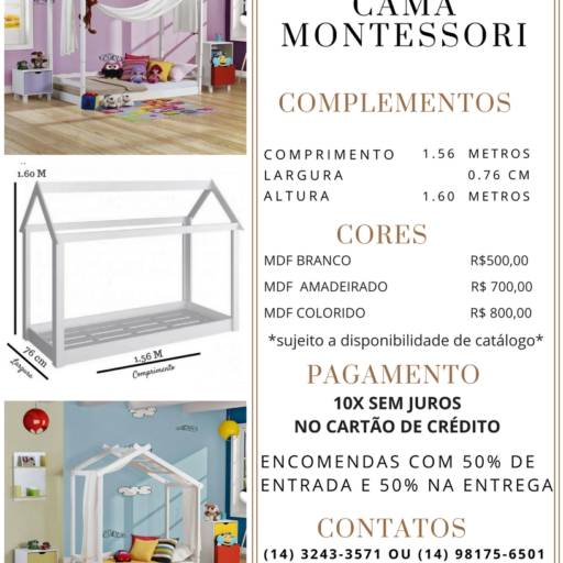 Comprar o produto de Cama Montessori infantil  em A Classificar pela empresa M.1 Móveis Planejados em Bauru, SP por Solutudo