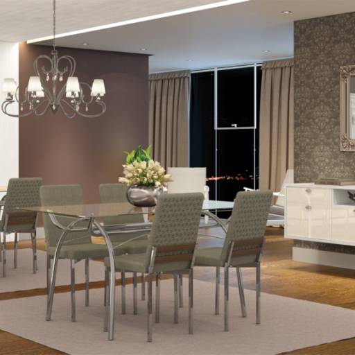 Mesas e Cadeiras planejadas por Spazio Decoratto Italinea