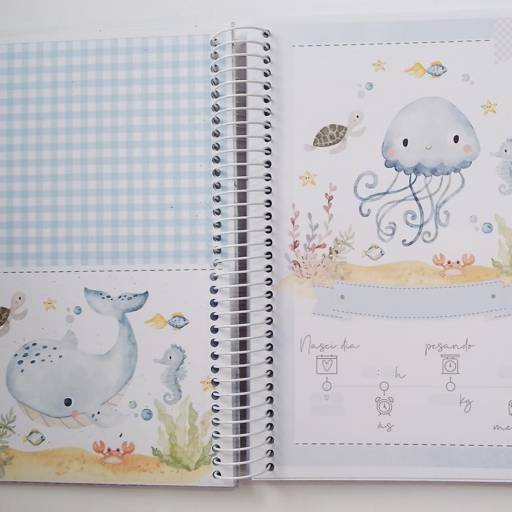 Caderneta de Saúde Fundo do Mar em Botucatu, SP por Baby Grudy Encadernação e Cartonagem