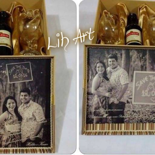 Comprar o produto de Caixa convite padrinhos de casamento em A Classificar pela empresa Lih Art Lembrancinhas em Bauru, SP por Solutudo