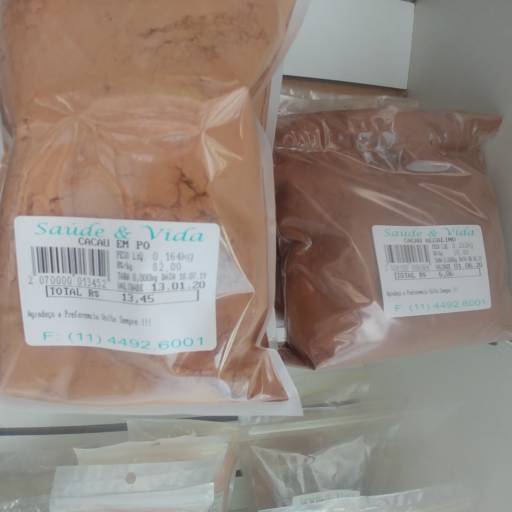 Cacau em pó/Cacau Alcalino por Saúde e Vida