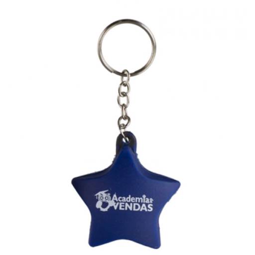 Chaveiro Estrela Vinil oca Personalizada em São José do Rio Preto, SP por Public Gráfica e Brindes