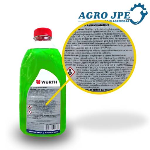 ADITIVO RADIADOR ORGÂNICO WURTH 1L em São Pedro do Turvo, SP por Agro Jpê peças agrícolas