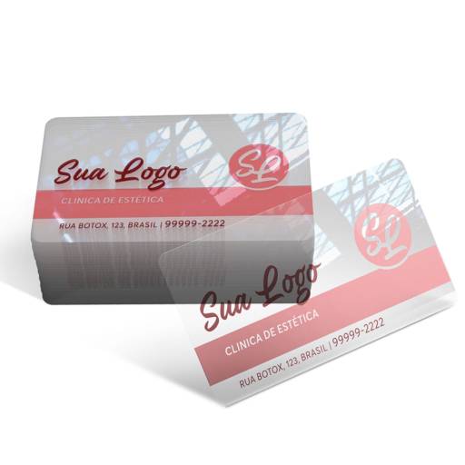 CARTÕES DE VISITA PVC 0,30MM TRANSPARENTE SEM TINTA BRANCA em São José do Rio Preto, SP por Public Gráfica e Brindes