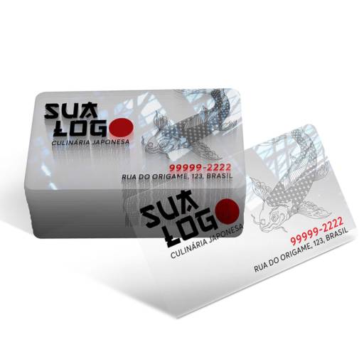 CARTÕES DE VISITA PVC 0,30MM TRANSPARENTE SEM TINTA BRANCA em São José do Rio Preto, SP por Public Gráfica e Brindes