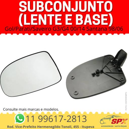 Subconjunto (Lente e Base) -  Gol/Parati/Saveiro G3/G4 00/14 - Santana 98/06 em Itupeva, SP por Spx Acessórios e Autopeças