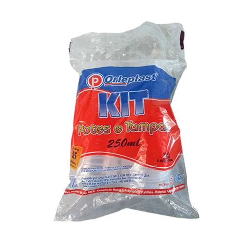 POTE PLASTICO COM TAMPA 250ML ORLEPLAST c/500 unidades em Foz do Iguaçu, PR por EmbalaFoz