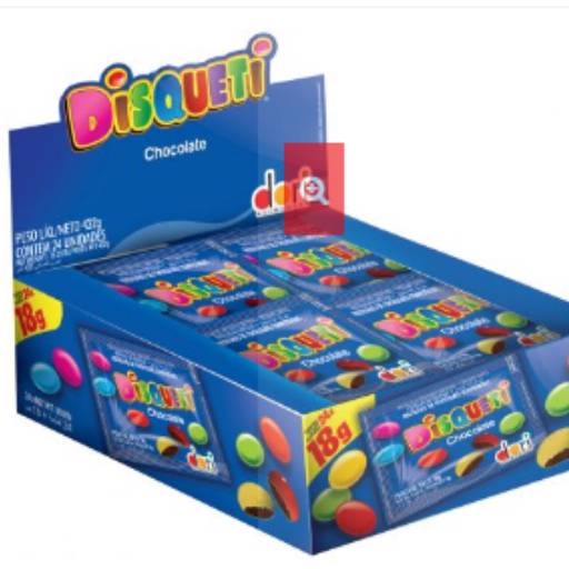 DISQUETI CHOCOLATE CONFEITADO 9X24X18G