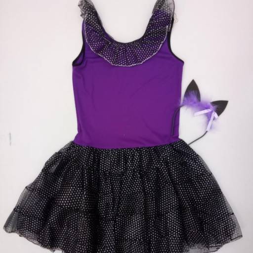 2775 - Gata roxa e preta glitter adulto (tamanho 44) em Tietê, SP por Fantasia & Folia