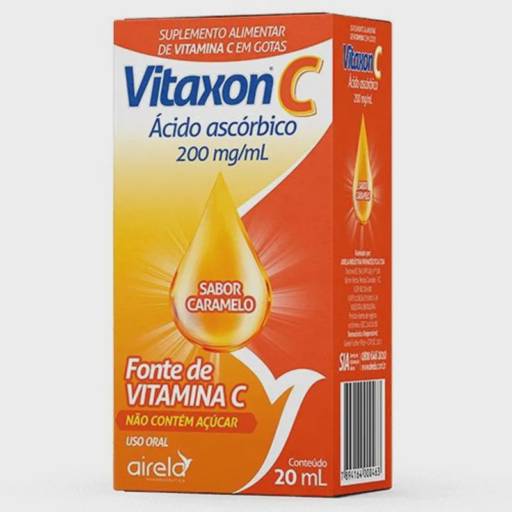 Vitamina C Líquida sabor Caramelo 200mg 20ml - Vitaxon