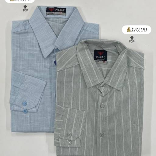 Camisa social manga longa Pierre em Uberlândia, MG por Lojas Dom Flavittos