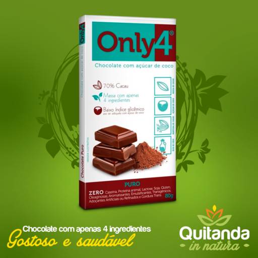 Comprar o produto de Only4  chocolate com açúcar de coco em Alimentos e Bebidas pela empresa Quitanda in Natura em Jundiaí, SP por Solutudo