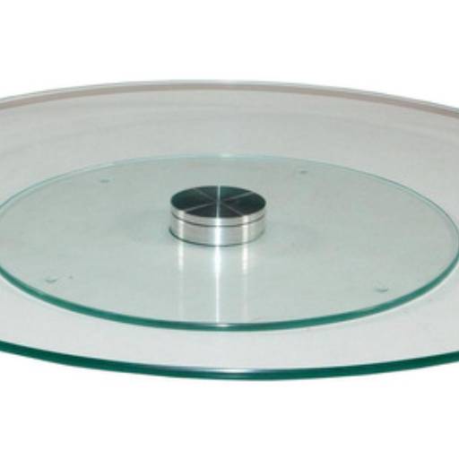 PRATO GIRATORIO RIESA REDONDO VIDRO 60 por Móveis Brasil